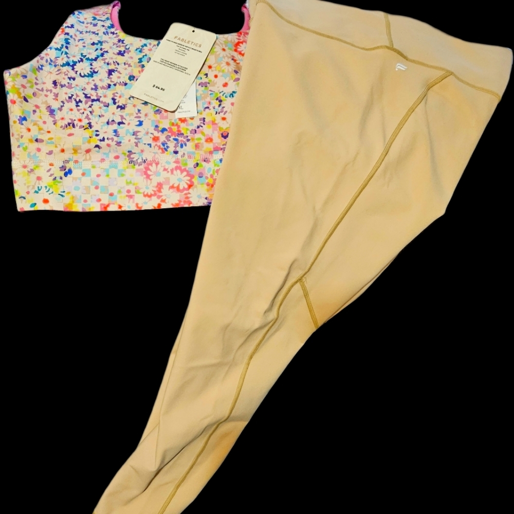 Fabletics Harlyn Midi Medium-Impact Sports Bra and Leggings Set